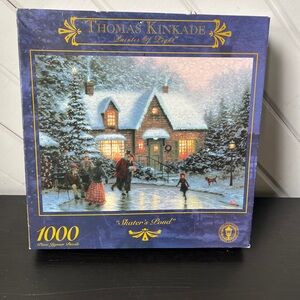 New Sealed Vintage Thomas Kinkade Painter of Light “Skaters Pond” 1000 Piece Puz